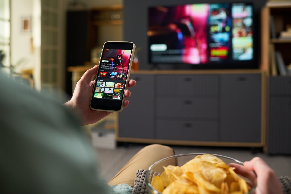 Relaxing at home while using the Grocery LISS app